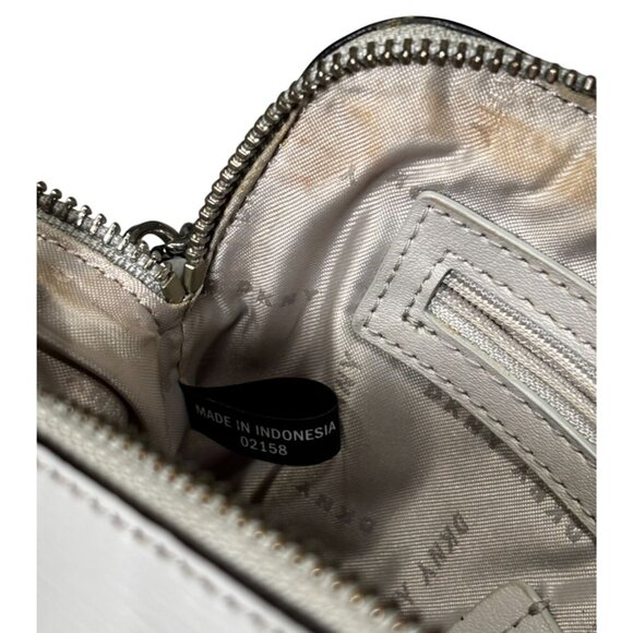 DKNY Silver Crossbody Bag With Chain Strap & Adjustable Leather Strap - Picture 9 of 14